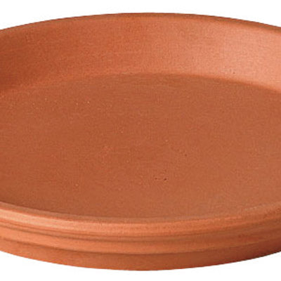 Deroma 4 in. D Clay Traditional Plant Saucer Terracotta
