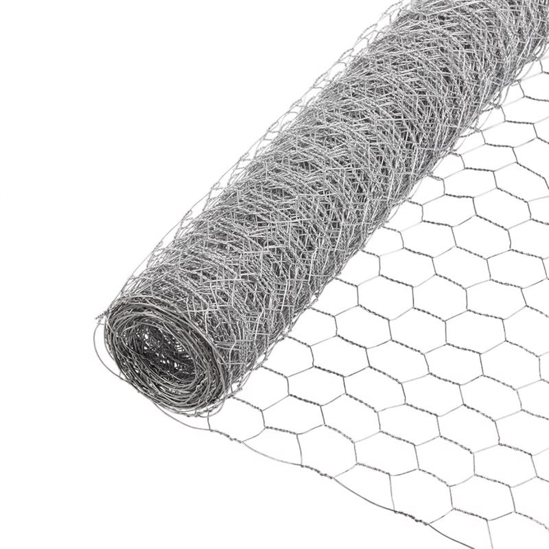 Garden Craft 48 in. H X 50 ft. L Galvanized Steel Poultry Netting 1 in.