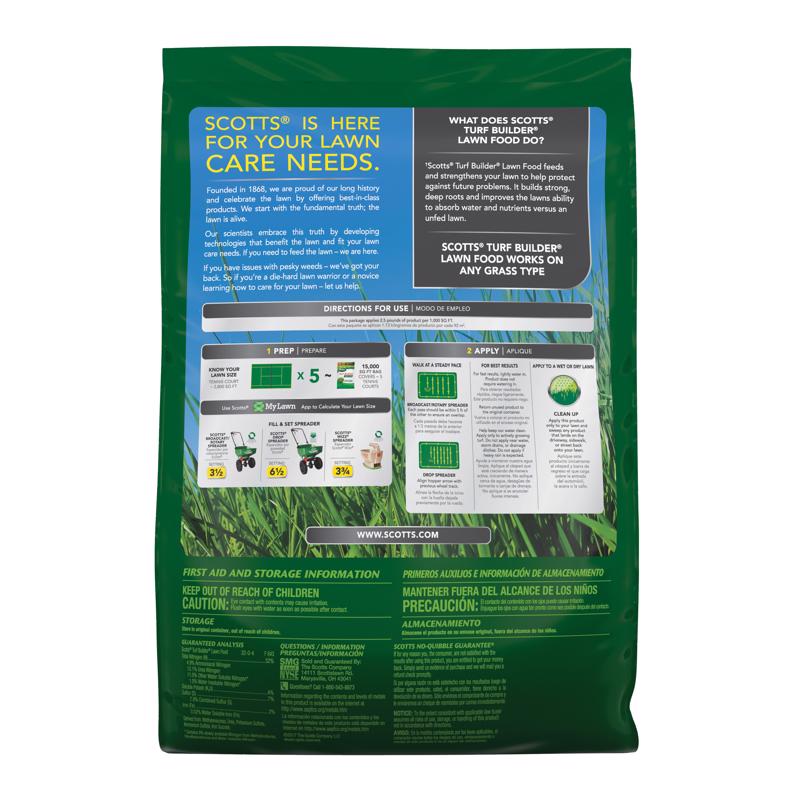Scotts Turf Builder All-Purpose Lawn Food For All Grasses 15000 sq ft