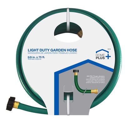 Home Plus 5/8 in. D X 75 ft. L Light Duty Garden Hose