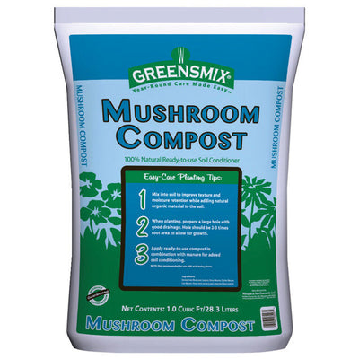 Greensmix Organic Mushroom Soil Compost 1 cu ft
