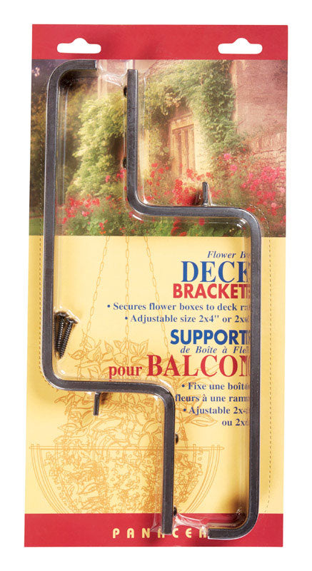Panacea Black Aluminum 3-3/16 in. H Adjustable Plant Bracket