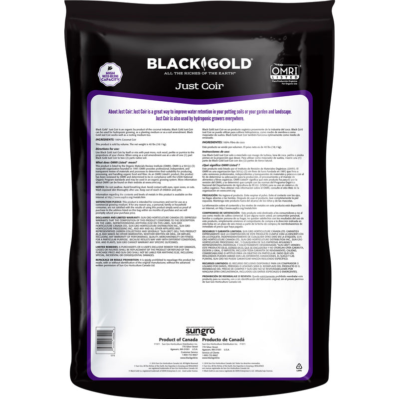 Black Gold Organic All Purpose Coco Coir 2 cu ft