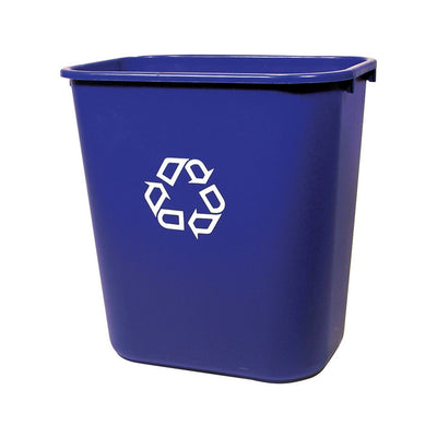 Rubbermaid 28 qt Blue Plastic Recycling Bin
