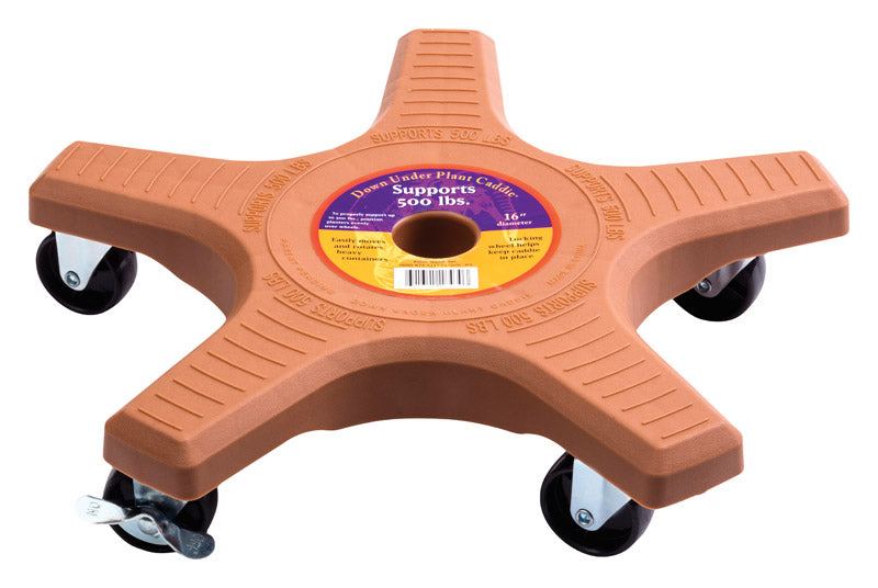 Down Under Decksaver 3.5 in. H X 15.25 in. W X 15.25 in. D X 15.25 in. D Plastic Plant Caddy Terraco