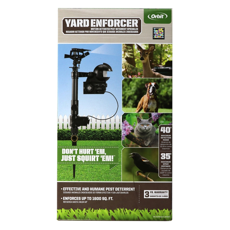 Orbit Yard Enforcer Plastic Spike Base Motion-Activated Sprinkler 1600 sq ft
