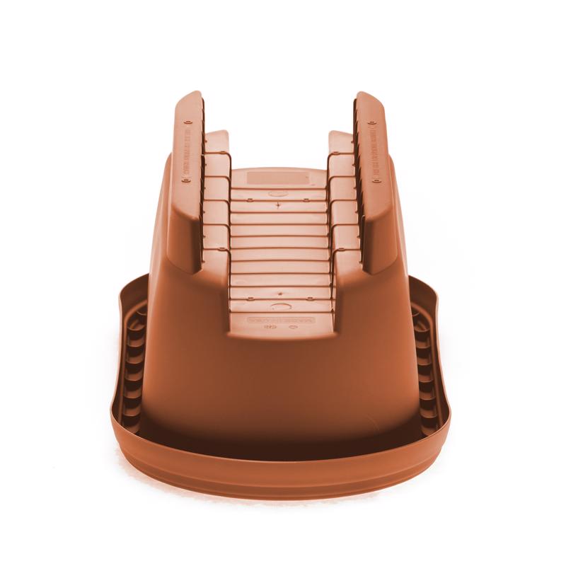 Bloem 9 in. H X 24 in. W X 12 in. D Plastic Deck Rail Planter Terracotta