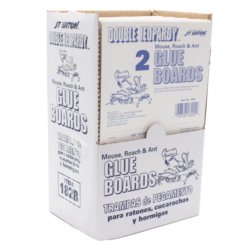 JT Eaton Double Jeopardy Small Glue Board Trap For Insects and Mice 2 pk