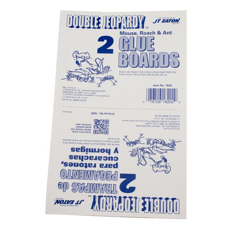 JT Eaton Double Jeopardy Small Glue Board Trap For Insects and Mice 2 pk