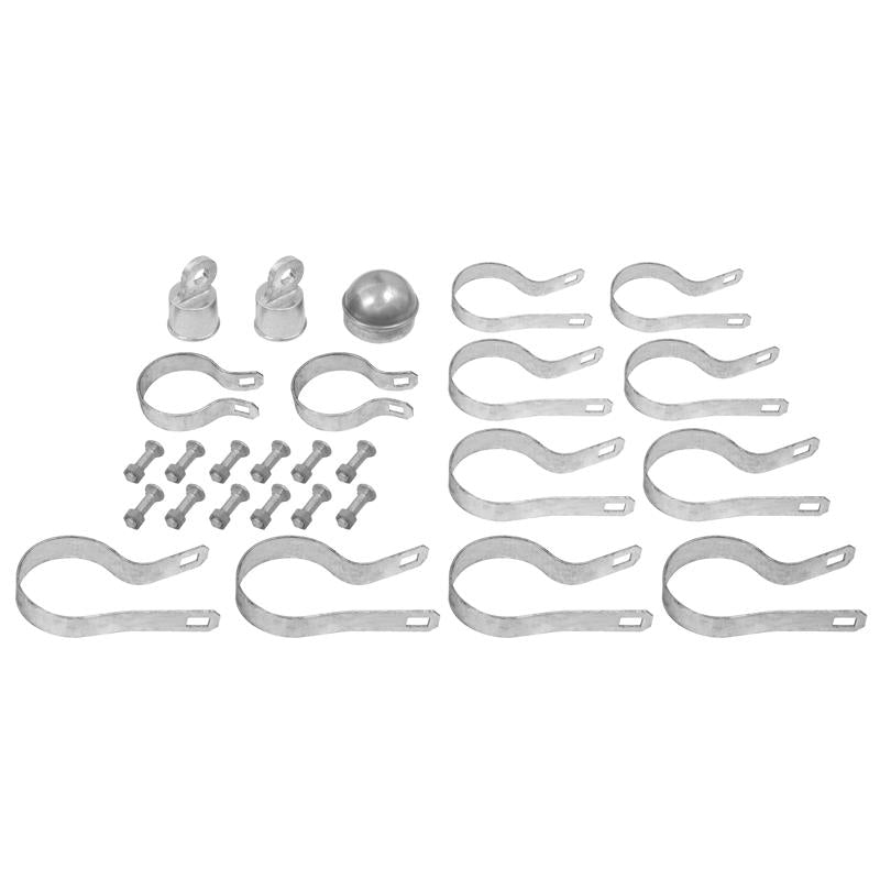 Yardlink 3 in. H Steel Chain Link Fence Corner Post Kit