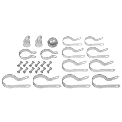 Yardlink 3 in. H Steel Chain Link Fence Corner Post Kit