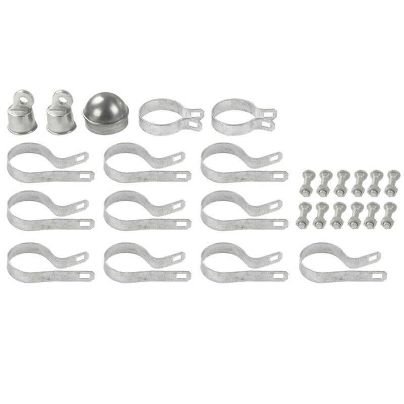 Yardlink 3 in. H Steel Chain Link Fence Corner Post Kit