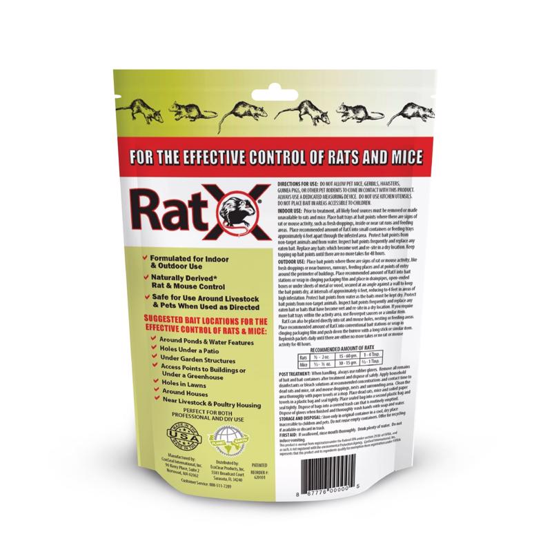 RatX Non-Toxic Bait Pellets For Mice and Rats 1 lb