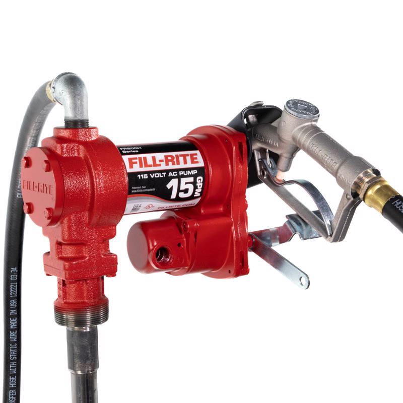 Fill-Rite Cast Iron Fuel Pump Hose and Nozzle 15 gpm