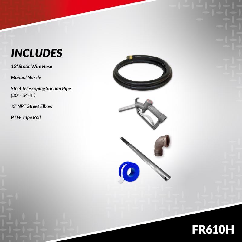 Fill-Rite Cast Iron Fuel Pump Hose and Nozzle 15 gpm