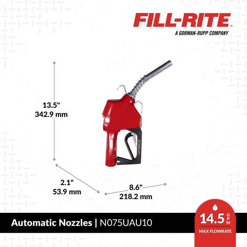 Fill-Rite Aluminum Fuel Nozzle With Hook