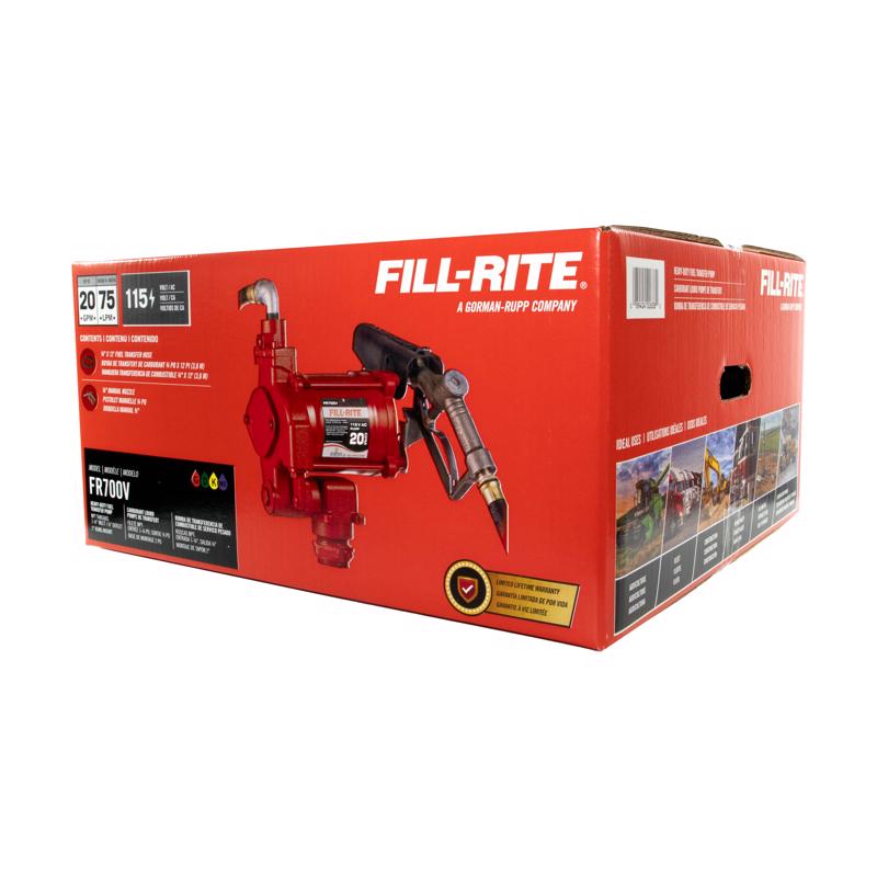 Fill-Rite Cast Iron Fuel Pump Hose and Nozzle 18 gpm 12