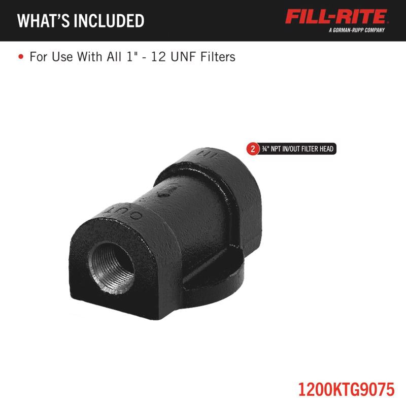 Fill-Rite Cast Iron Filter Head Kit 3/4