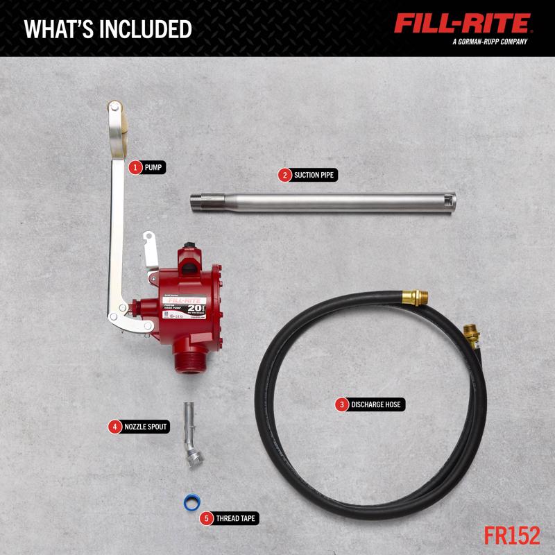 Fill-Rite Aluminum Piston Hand Pump 20 gpm
