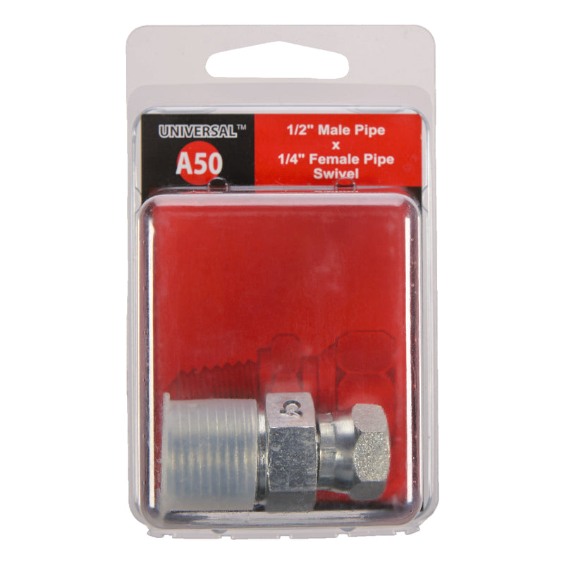 Apache Steel 1/2 in. D X 1/4 in. D Hydraulic Adapter