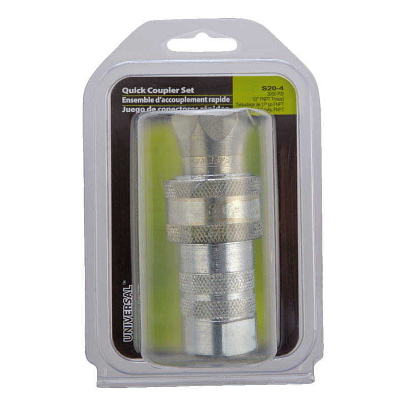 Apache Steel 1/2 in. D X 1/2 in. D Hydraulic Coupler