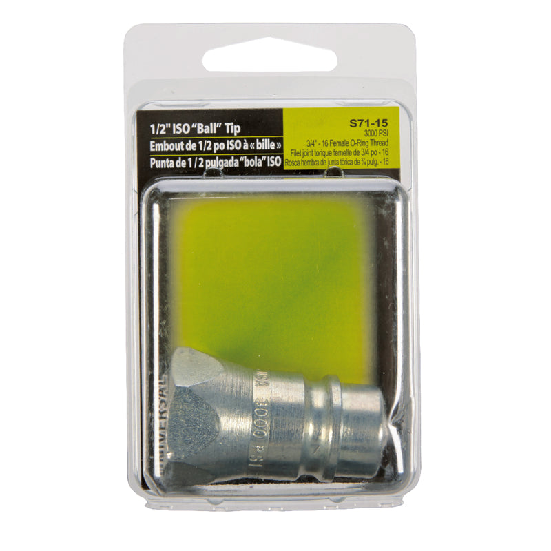 Universal Steel 1/2 in. D X 3/4 in. D Hydraulic Coupler