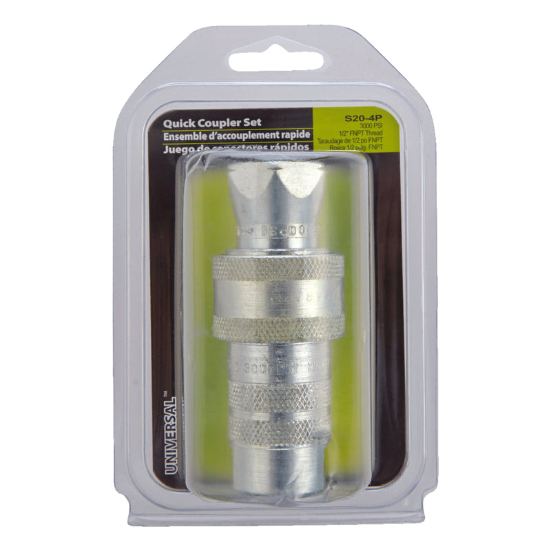 Apache Steel 1/2 in. D X 1/2 in. D Hydraulic Coupler