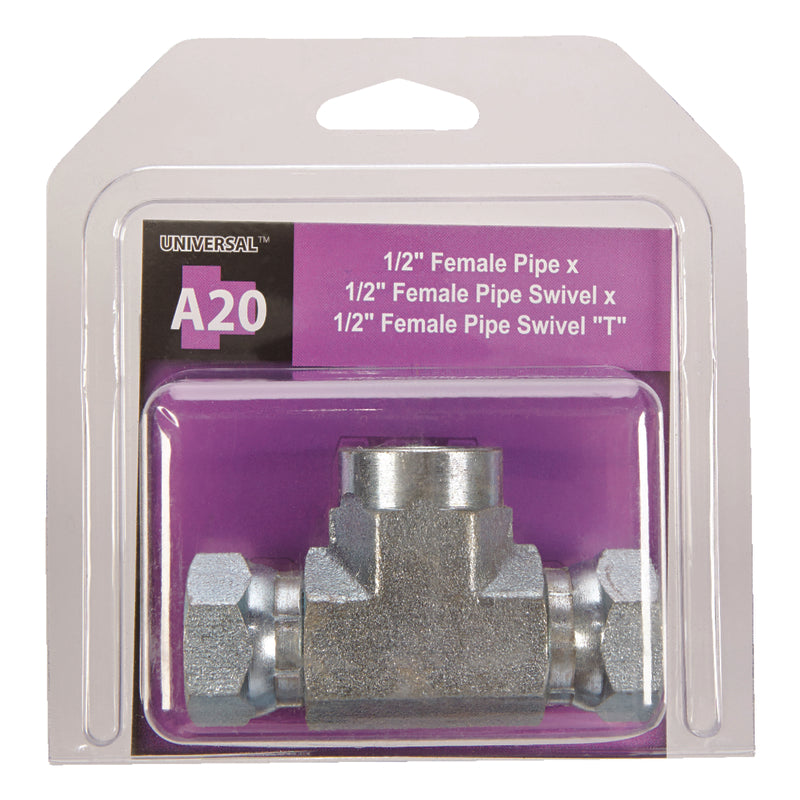 Apache Steel 1/2 in. D X 1/2 in. D T-Hydraulic Adapter