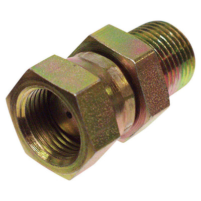 Apache Steel 3/8 in. D X 3/8 in. D Hydraulic Adapter