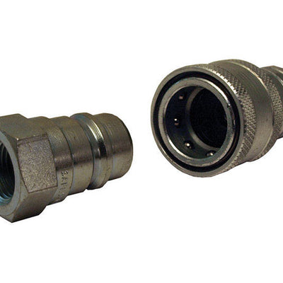 Apache Steel 3/8 in. D X 3/8 in. D Hydraulic Coupler 2 pk