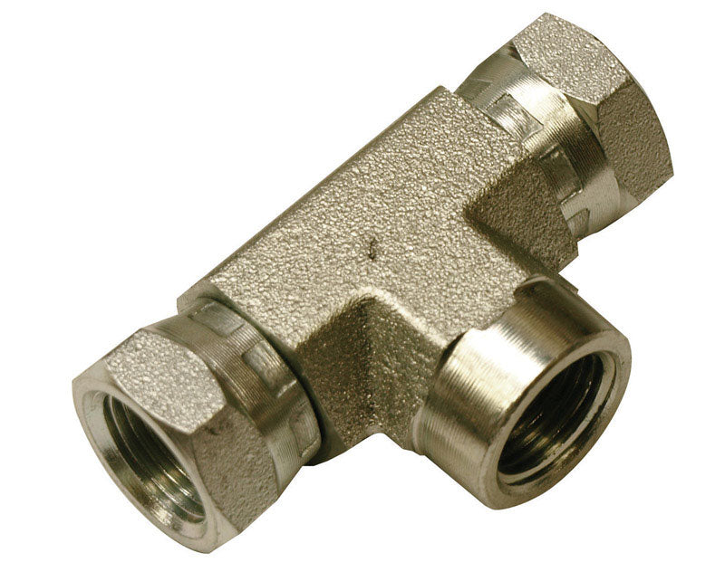 Apache Steel 3/8 in. D X 3/8 in. D T-Hydraulic Adapter