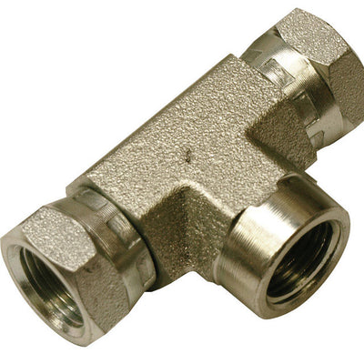 Apache Steel 3/8 in. D X 3/8 in. D T-Hydraulic Adapter