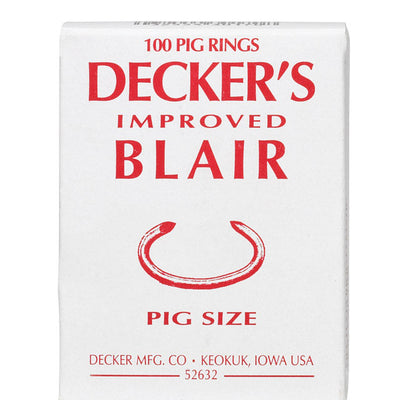Decker 12.5 Ga. Animal Ring For Pig 100 pk