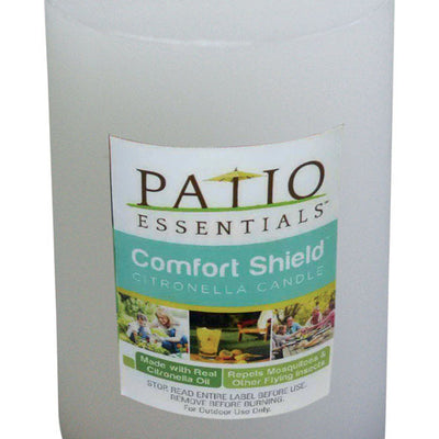Patio Essentials Citronella Pillar Candle Candle For Mosquitoes/Other Flying Insects 8 oz