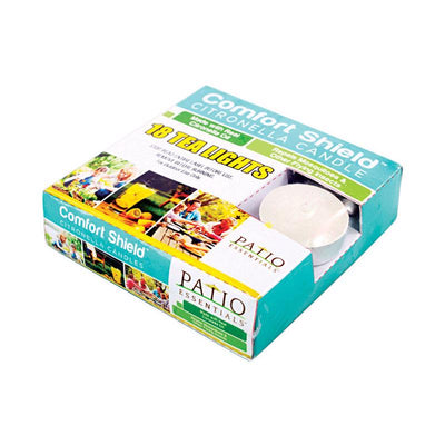 Patio Essentials Citronella Tea Light Candle For Mosquitoes/Other Flying Insects 18 pk