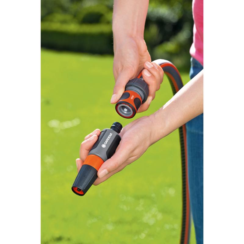 Gardena 5/8 in. Plastic Threaded Male Hose End Repair Connector with Water Stop
