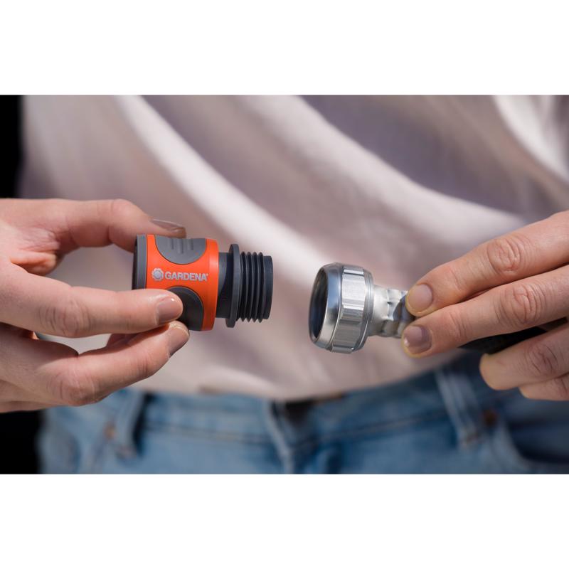 Gardena 5/8 and 1/2 in. Nylon/ABS Threaded Female Hose Connector