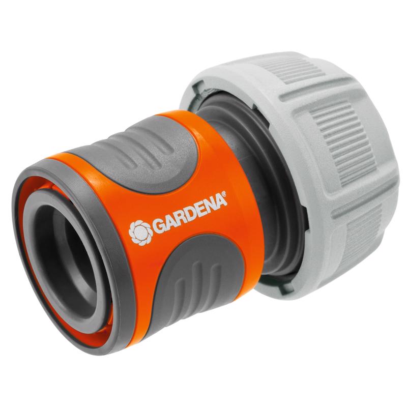 Gardena 5/8 in. Nylon/ABS Threaded Female Hose End Repair Connector with Water Stop