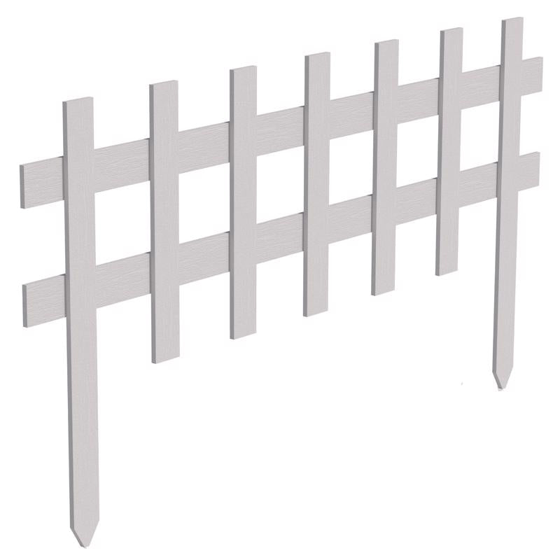 Greenes 3 ft. L X 18 in. H Wood White Garden Fence