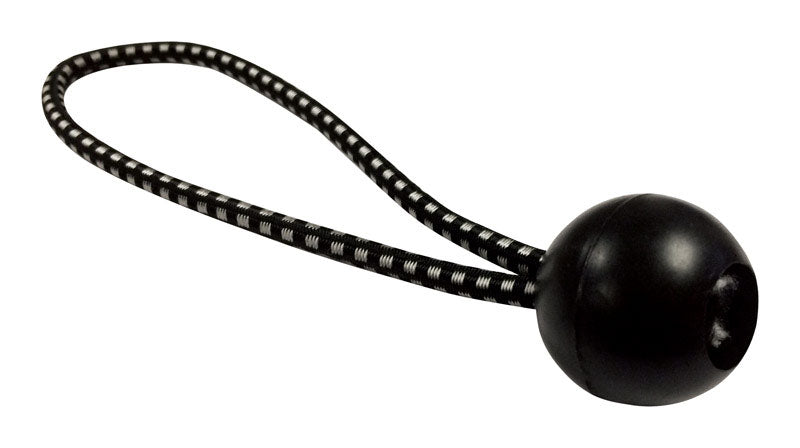 AHC Black Bungee Ball Cord 6 in. L X 0.2 in. 50 lb
