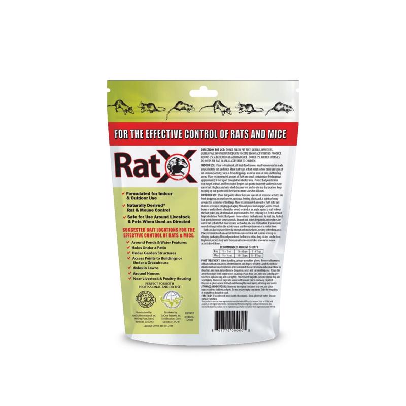 RatX Non-Toxic Bait Pellets For Mice and Rats 8 oz