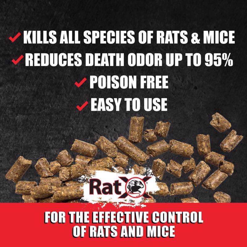 RatX Non-Toxic Bait Pellets For Mice and Rats 8 oz