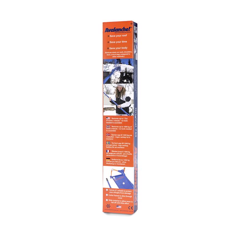 Avalanche 17 in. W X 16 ft. L Poly Wheeled Roof Rake