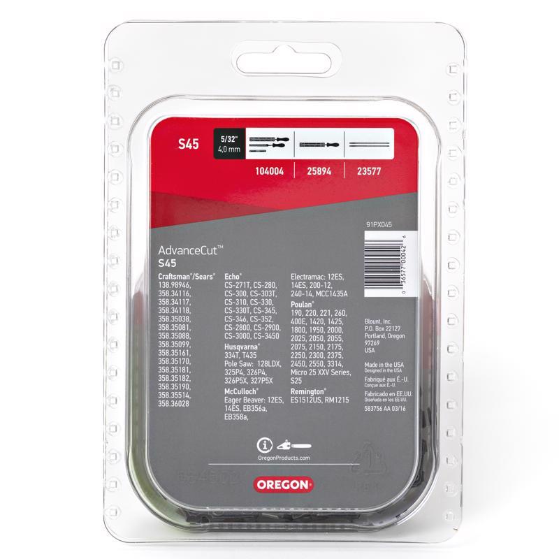 Oregon AdvanceCut S45 12 in. Chainsaw Chain 45 links