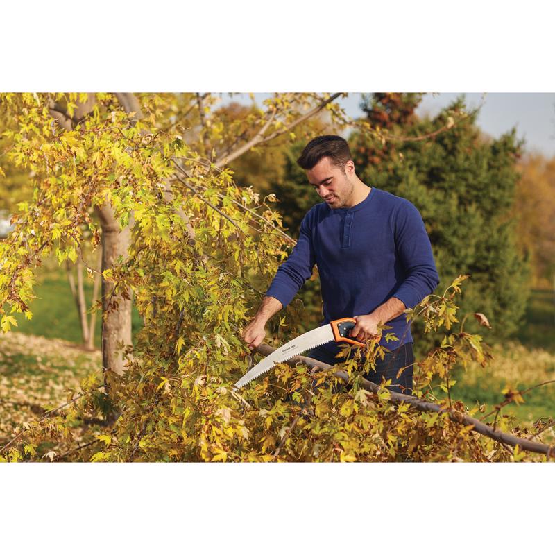 Fiskars Power Tooth 15 in. Steel Curved Tree Saw