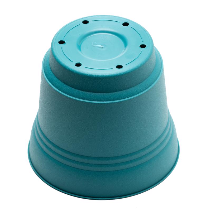 Bloem Saturn 4.5 in. H X 5 in. W Resin Traditional Planter Bermuda Teal