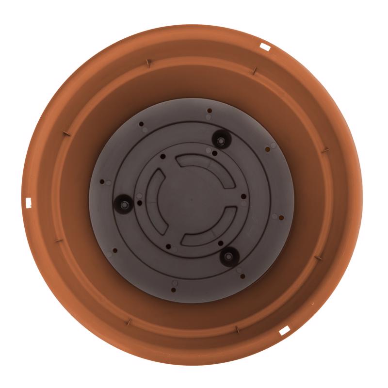 Bloem Dura Cotta 6.8 in. H X 12.5 in. W X 12.4 in. D Resin Hanging Basket Terracotta