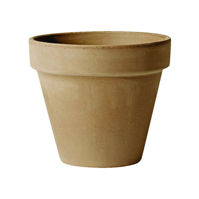 Deroma 8 in. H X 8 in. D Clay Standard Planter Brown