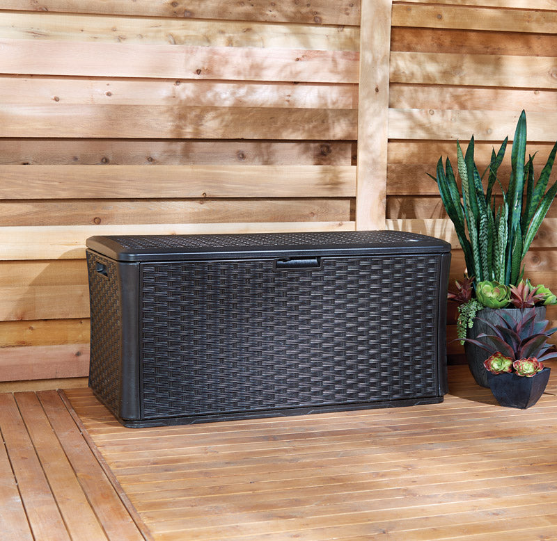 Suncast 55 in. W X 29 in. D Brown Plastic Deck Box 134 gal