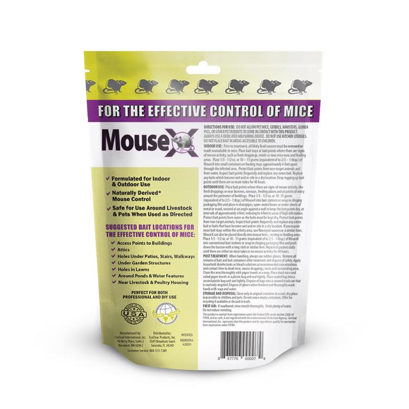MouseX Non-Toxic Bait Pellets For Mice 8 oz